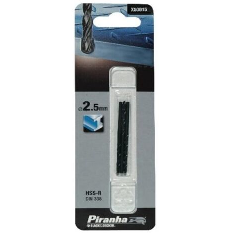 BLACK&DECKER - PUNTE PER METALLO HSS 2.5MM