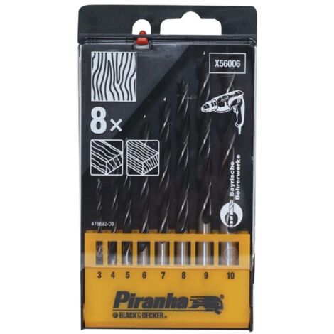 BLACK&DECKER - SET 8 PUNTE ELICOIDALI 3-10MM