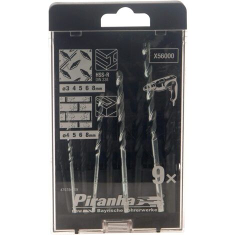 BLACK&DECKER - SET 9 PUNTE PER METALLO/MURO