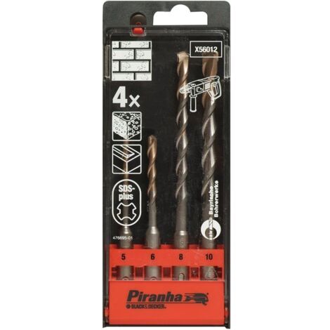 BLACK&DECKER - SET PUNTE PER FORATURA ATTACCO SDS 5/6/8/10MM