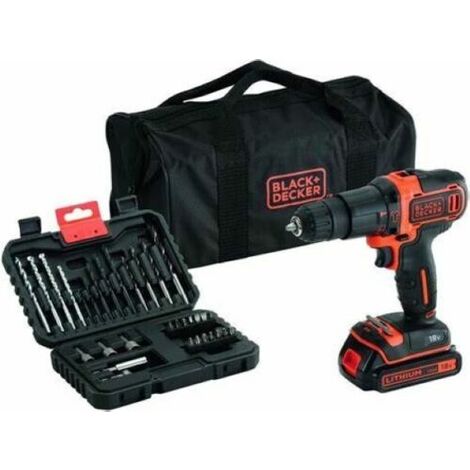 BLACK&DECKER - TRAPANO/AVVITAORE A PERCUSSIONE 18V LITIO IN BORSA