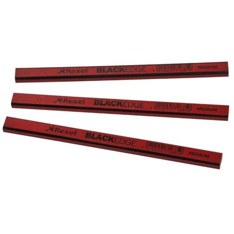 Blackedge 34330 Carpenter's Pencils - Red / Medium (Card 12) BLAR