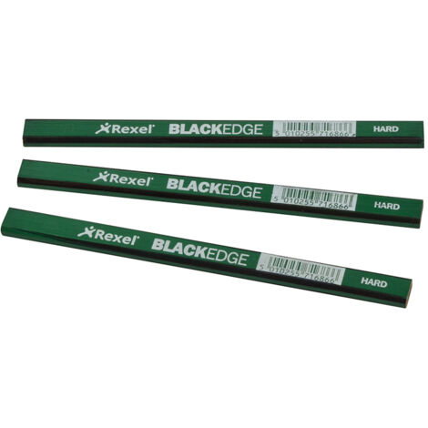 Blackedge 34332 Carpenter's Pencils - Green / Hard (Card 12) BLAG