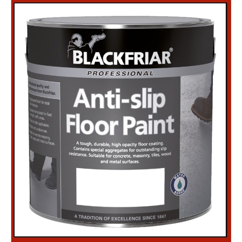 Blackfriar - Anti-Slip Floor Paint - Tough and Durable - Tile Red - 5 Litre - Tile Red