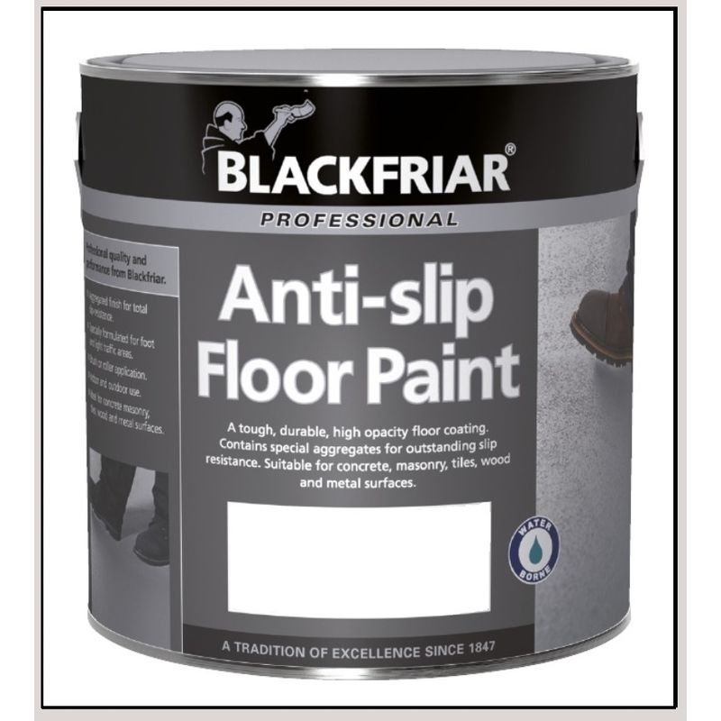 Blackfriar - Anti-Slip Floor Paint - Tough and Durable - Light Grey - 5 Litre - Light Grey