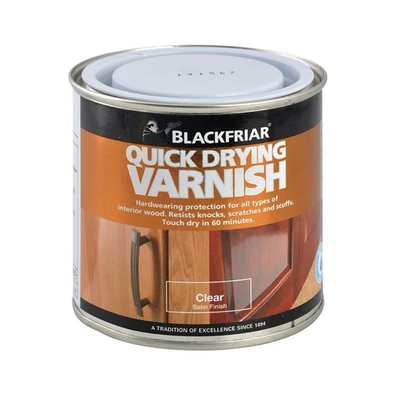 Blackfriar - Quick Drying Duratough Interior Varnish Clear Satin 500ml BKFQDDVCS50 - Transparent