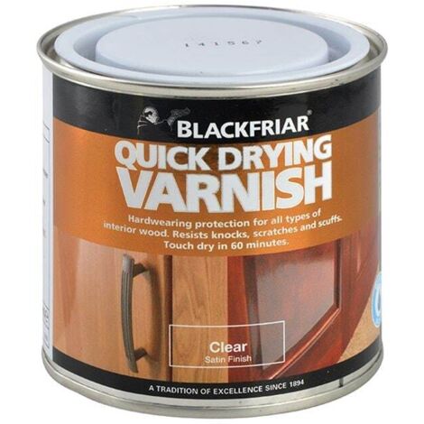 Blackfriar BF0270002E1 Quick Drying Duratough Interior Varnish Clear Satin 500ml BKFQDDVCS500