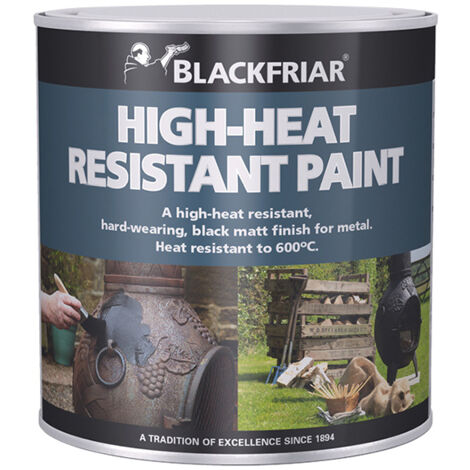Blackfriar BF0520004E1 High-Heat Resistant Paint Black 500ml BKFHRB500