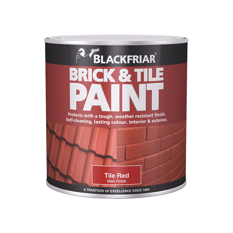 Blackfriar - Brick & Tile Paint Matt Red 250ml BKFBTMR250 - Red