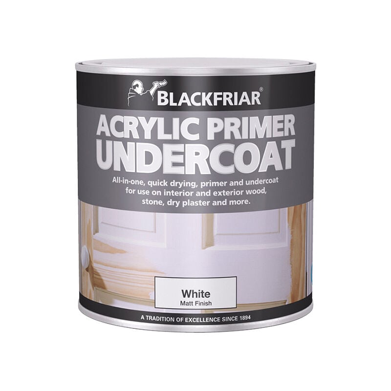 Blackfriar - Quick Drying Acrylic Primer Undercoat Grey 250ml BKFGAP250 - Grey