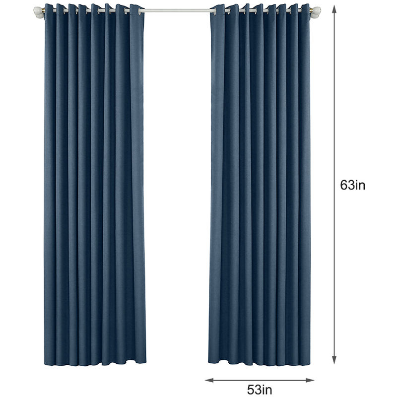 

Blackout cortinas para el dormitorio ojal aislantes habitacion cortinas para la sala de estar, Conjunto de 2 paneles, 53 * 63in, azul oscuro