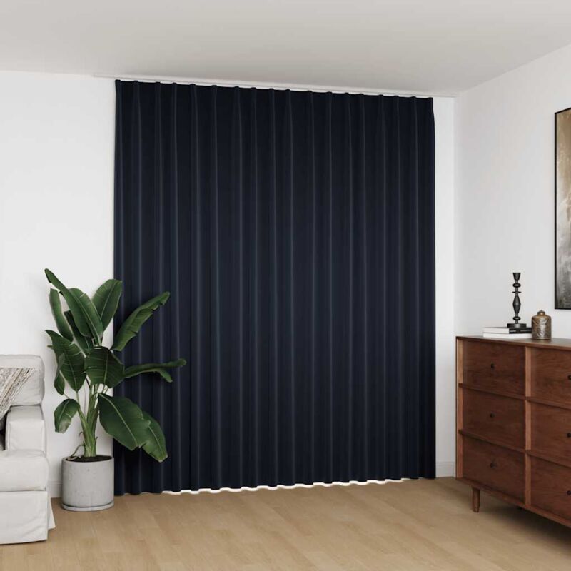 Blackout Curtain With Hooks Anthracite 290x245 Cm Vidaxl
