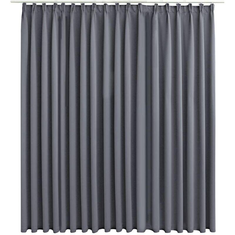 Blackout Curtain With Hooks Grey 290x245 Cm Vidaxl