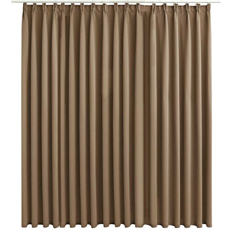 Blackout Curtain With Hooks Taupe 290x245 Cm Vidaxl