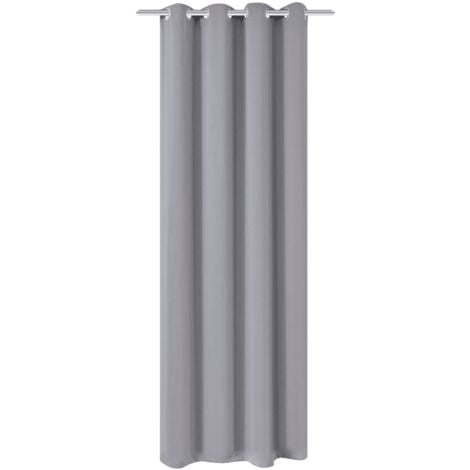 Blackout Curtain with Metal Eyelets 270x245 cm Grey vidaXL