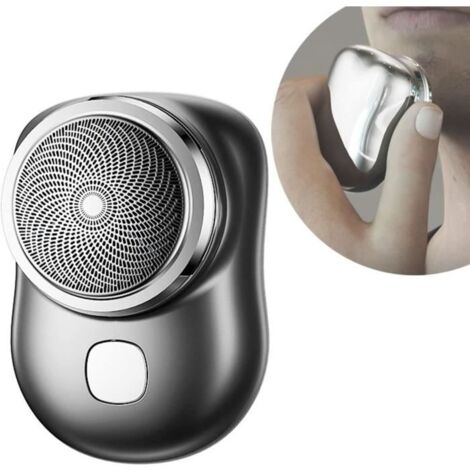 (Black)Rasoir électrique Portable Mini-Shave, Wet and Dry Mens Razor, USB Rechargeable Shaver, Convient pour la Maison, la Voiture, [O300]