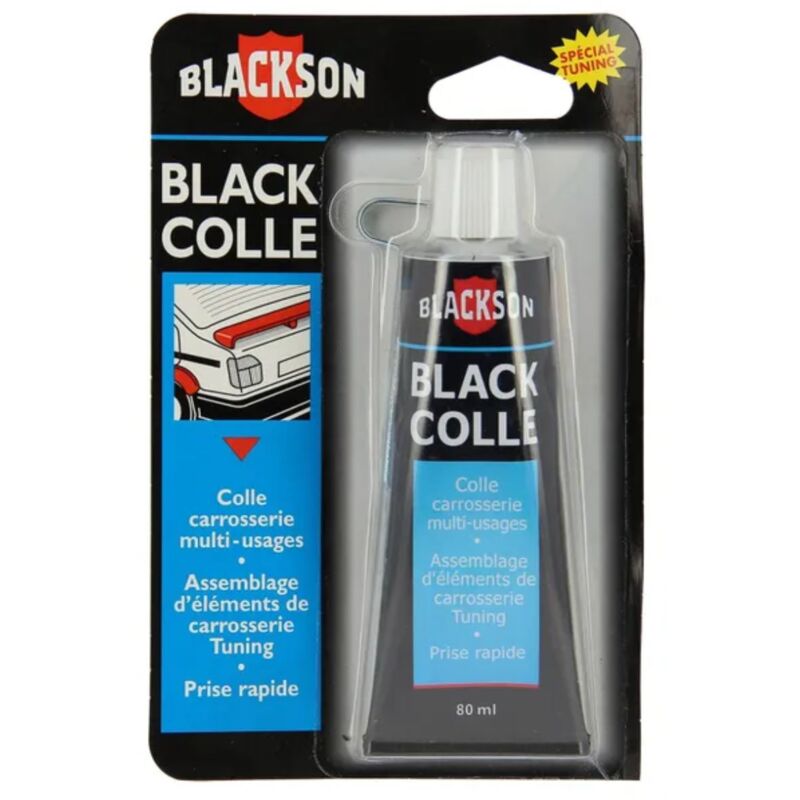 BLACKSON Black colle - colle carrosserie multi-usages - colle voiture tuning - tube 80 ml - coloris noir