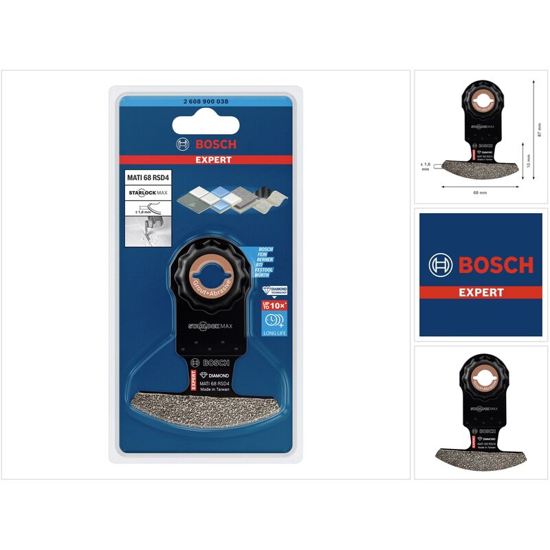 Image of Bosch - Expert mati 68 RSD4 Lama angolare Starlock Max 68 x 10 mm ( 2608900038 ) Tecnologia diamantata