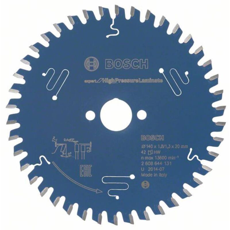 Bosch - Accessories Expert for High Pressure Laminate 2608644131 Lama circolare 140 x 20 x 1.3 mm Numero di denti: 42 1 p