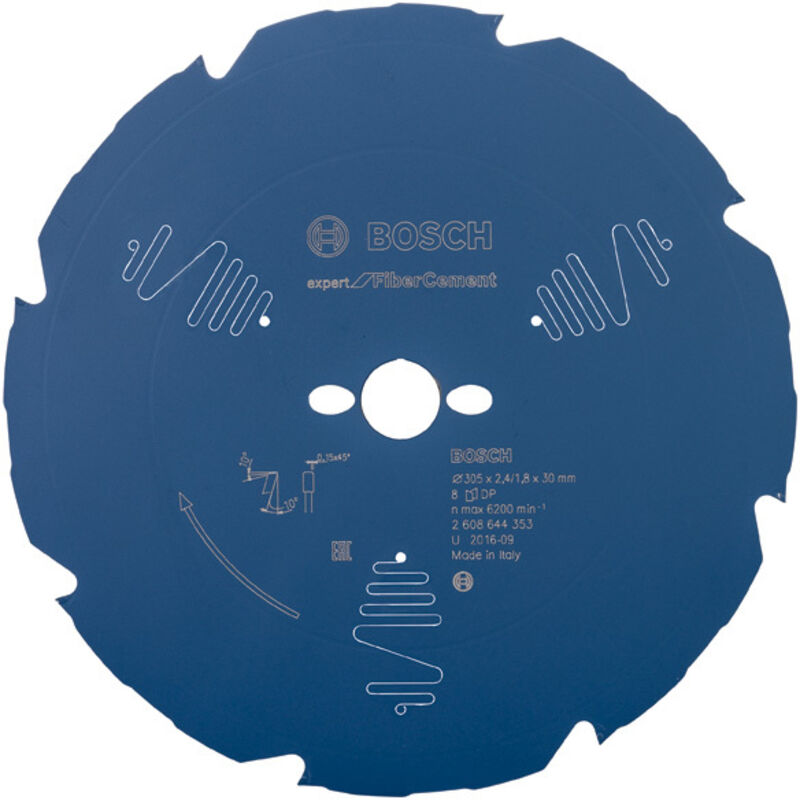 Lama da sega circolare Expert per cemento fibrato, 305 x 30 x 2,4 mm, 8