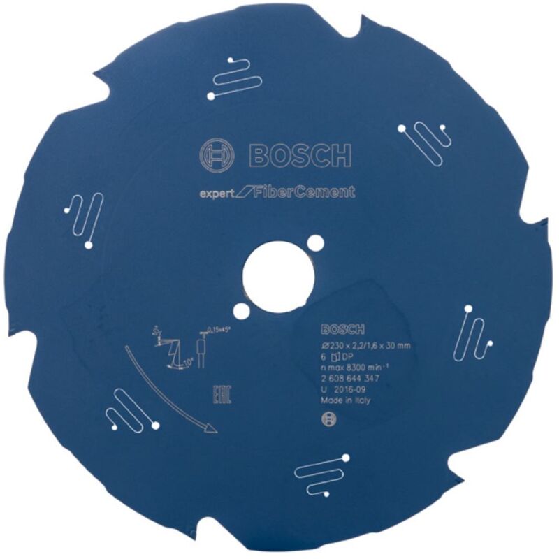Lama da sega circolare Expert per cemento fibra, 230 x 30 x 2,2 mm, 6