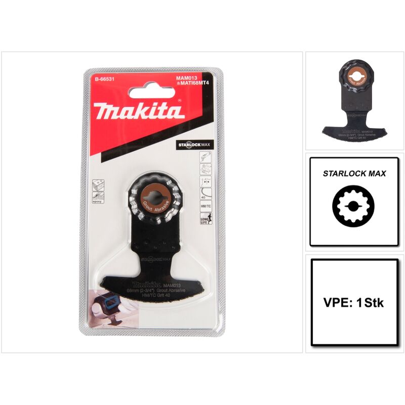 Makita MAM013 HM Lame de scie segment Starlock Max 68 x 30 mm - 1 pièce ( B-66531 )