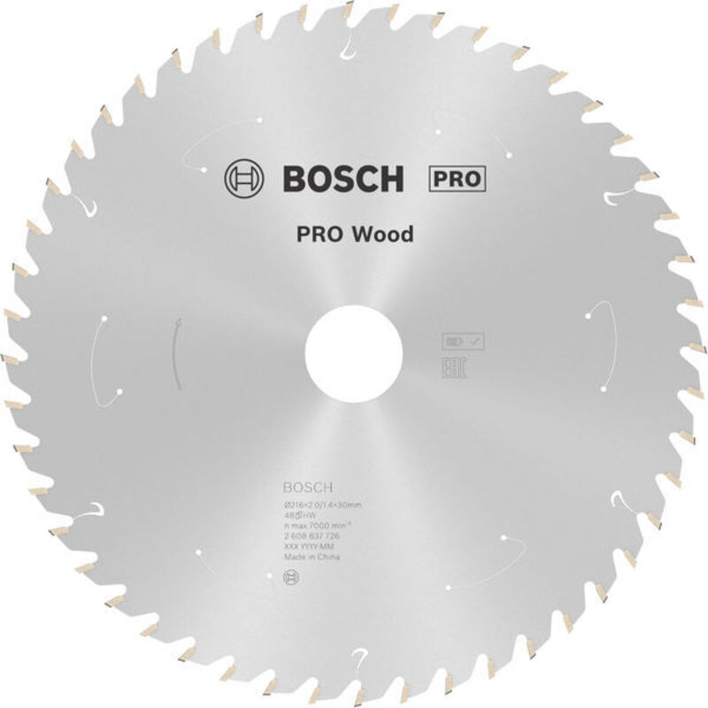 Bosch PRO Wood cordless Circular Saw Blade 216 x 1.7 x 30 mm T48 2608837726