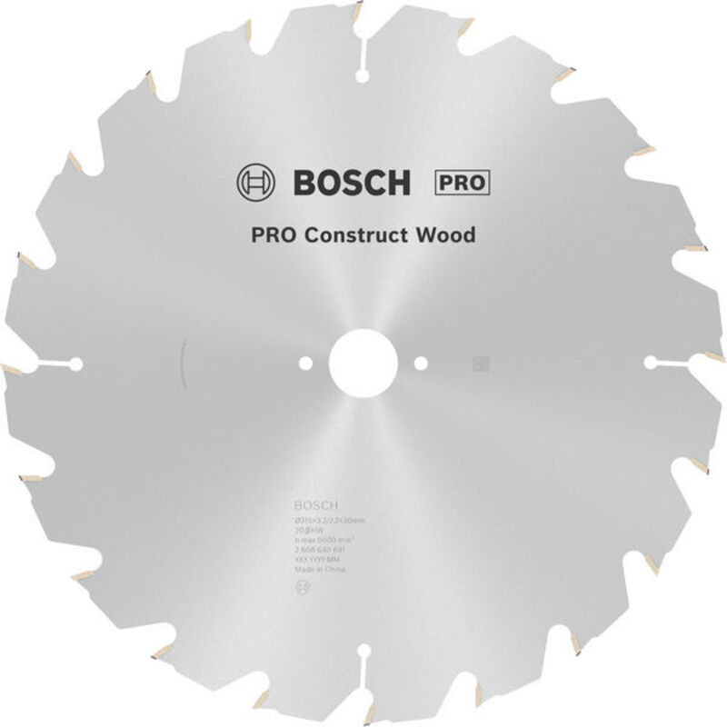 Bosch PRO Construct Wood Circular Saw Blade 315 x 3.2 x 30 mm 2608640691