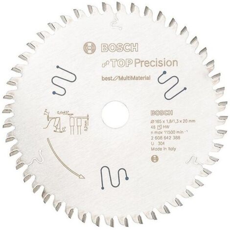 Blade Of Circular Saw.Top Pre Mm165X1,8X20Mm Z48 Tf Bosch