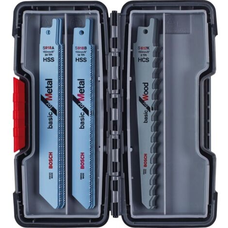 Blade Sabre Saw Set 15Pieces .Basic Wood/Metall Bosch