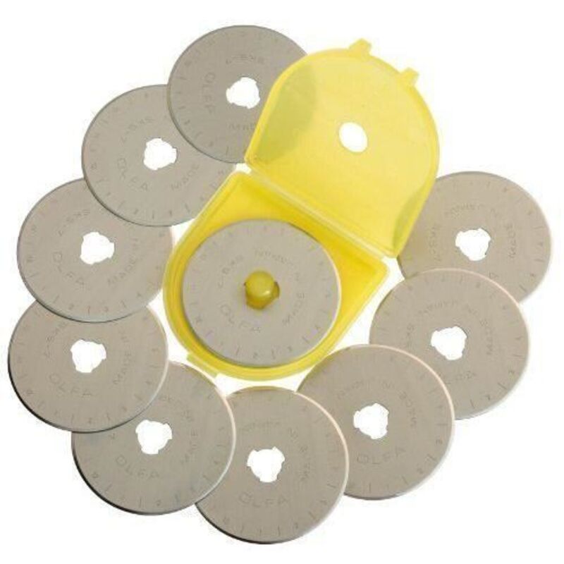 Replacement Blades - Olfa - RB45-10 - Stainless Steel 45mm - Pack of 10 - Silver