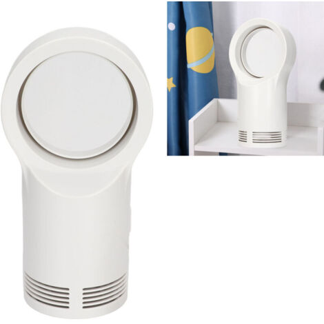 Bladeless electric heater, portable, small, white, without leaves, for office and home
