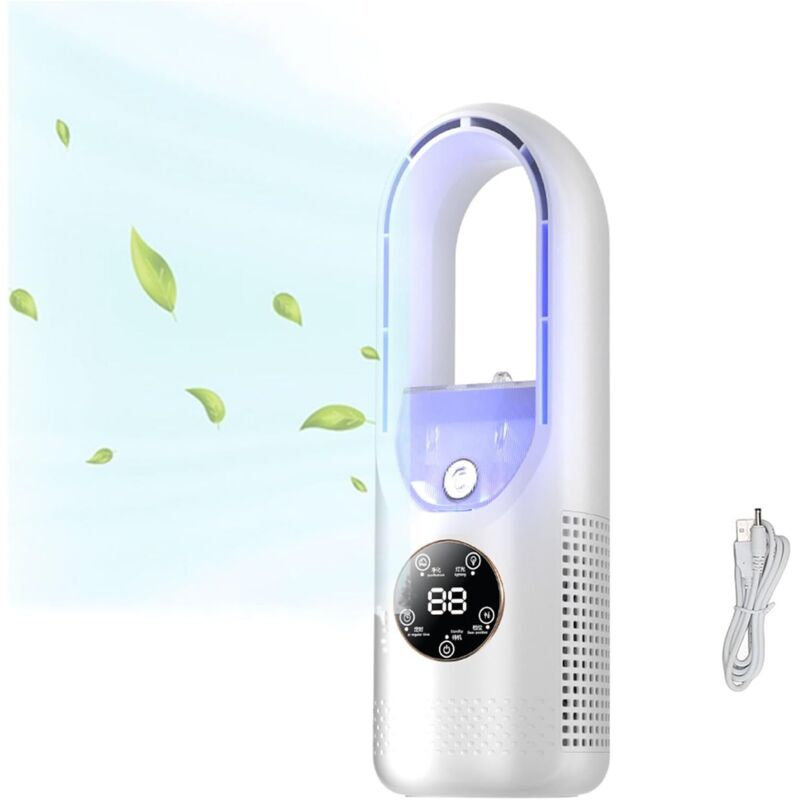 Image of Bladeless Table Fan with Humidifier, Small&hellip;