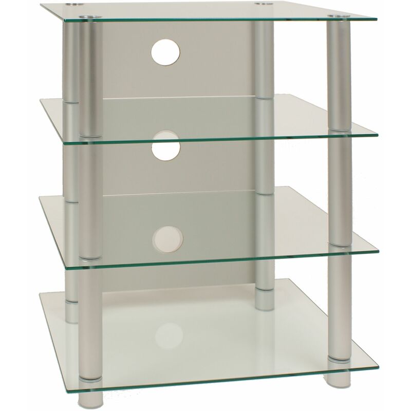 Blados Meubles TV, Hifi, argenté, verre clair.