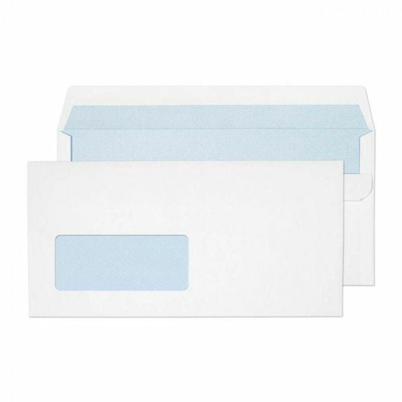 Blake - dl Wallet Self Seal Envelopes 90GSM PK500 - White