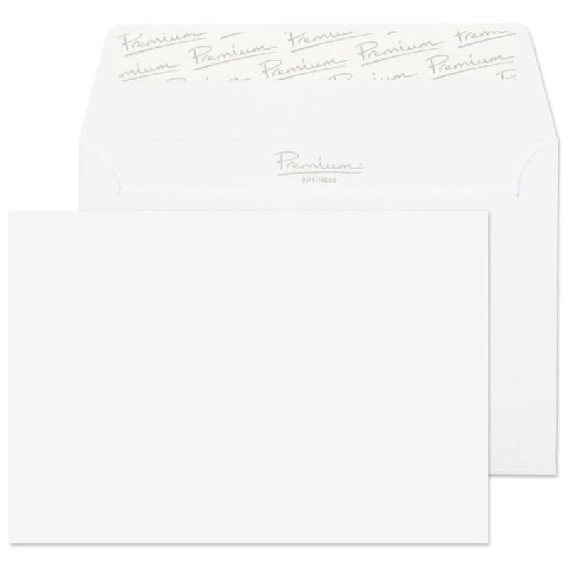 Blake - Pemium Business Wallet Envelope C6 Peel and Seal Plain 120gsm Diamon - White
