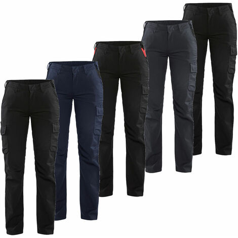 Blaklader 7144 Industria Stretch Damen Arbeitshose - M - Schwarz / Rot
