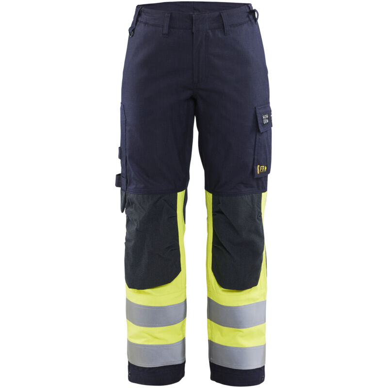 Pantaloni da lavoro multinormativi per donna 7188 - Navy/Giallo fluorescente XL - FR(46) - SE(C44) - Corti