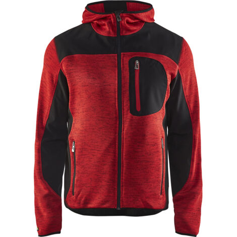 BLAKLADER Giacca con cappuccio in maglia T.S - ROSSO/NUOVO - 493021175699-S