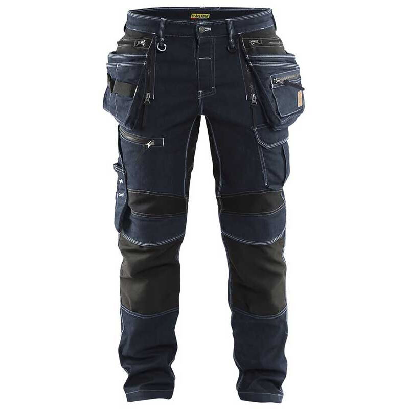 Pantalon artisan X1900 stretch - 1990 - Bleu foncé / Noir - 46 - Jambes standards - Blaklader