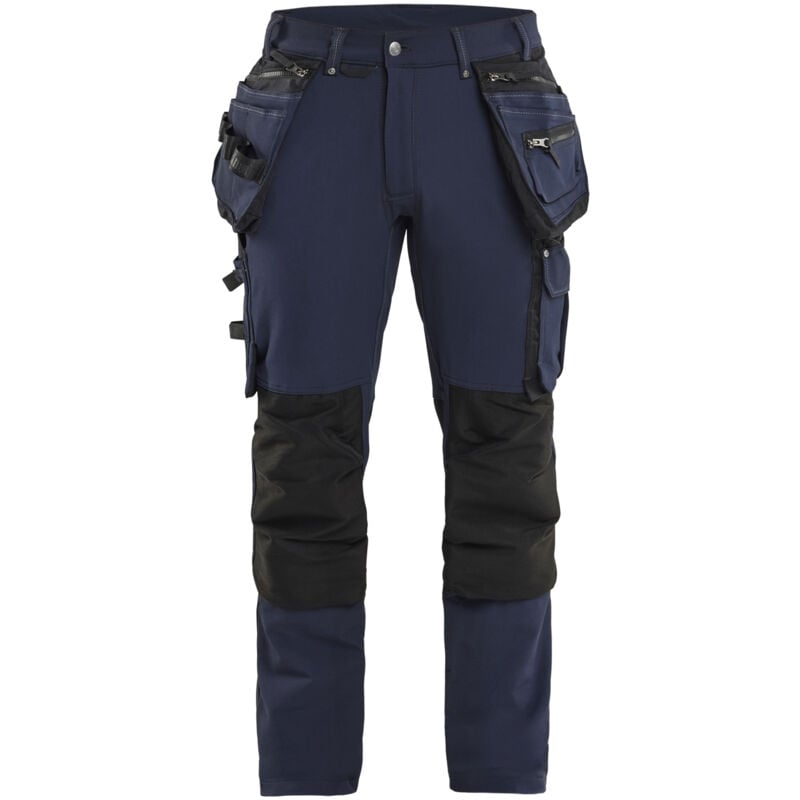 Pantalon de travail X1900 artisan stretch 4D 1998 - Marine foncé/Noir 3XL - FR(54) - SE(C60) - Courtes