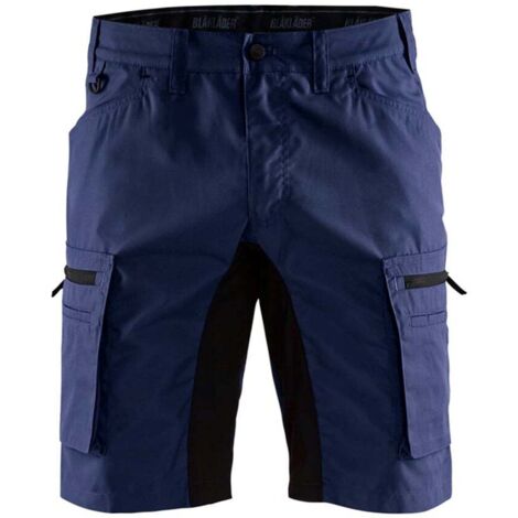 BLAKLADER Pantaloncini di manutenzione elasticizzati T.50 - MARINO/NERO - 144918458999-50