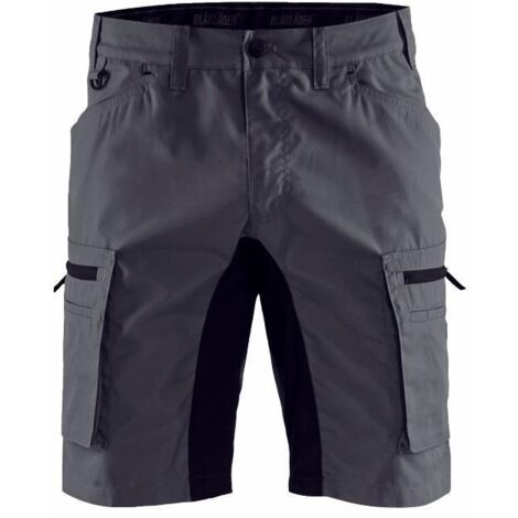BLAKLADER Pantalones cortos elásticos de mantenimiento T.42 - GRIS MEDIO/ NEGRO - 144918459699-42