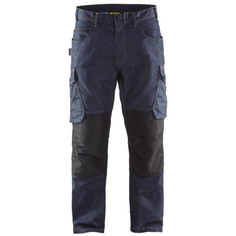 BLAKLADER Pantaloni di manutenzione in denim elasticizzato - 14971141-48