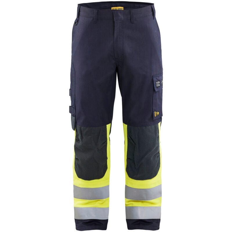 Pantaloni da lavoro multinormativi inerenti 1488 - Blu navy/Giallo fluorescente M - FR(42) - SE(C48) - Standard