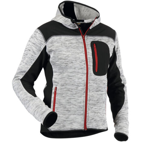 BLAKLADER Strickjacke mit Kapuze T.S - GRAU CHINA/SCHWARZ - 493021179099-S