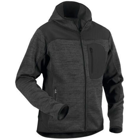 BLAKLADER Strickjacke mit Kapuze T.XXL - ANTHRACITE-GRAU/SCHWARZ - 493021179799-XXL