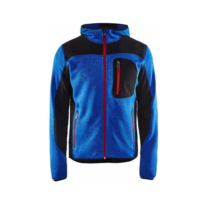 Veste tricotée Blaklader capuche t.m - bleu roi/noir - 493021178599-M