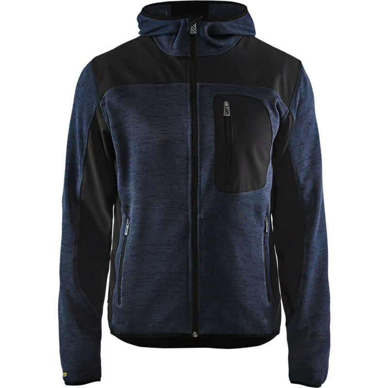 Veste tricotée à capuche Blåkläder 4930 Marine foncé/Noir Blaklader 493021178699 s