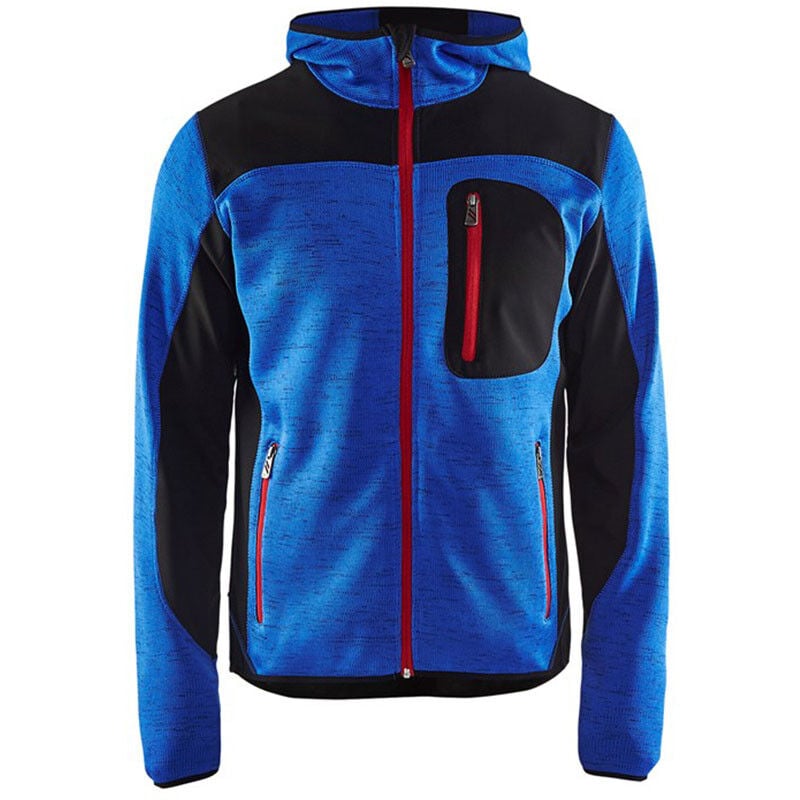 Veste tricotée à capuche - 4930 - Bleu clair / Noir - 2XL - Blaklader